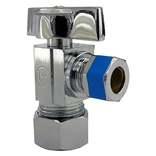 LASCO 06-9211 Angle Stop Quarter Turn Ball Valve, 5/8-Inch OD Compression Inlet X 3/8-Inch OD Compression Outlet, Chrome - Image 4