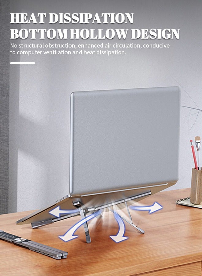 Foldable Laptop Holder, Laptop Stand with Anti-Slip Silicone Adjustable Load-Bearing Strong Universal - Image 5