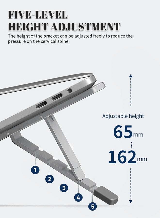 Foldable Laptop Holder, Laptop Stand with Anti-Slip Silicone Adjustable Load-Bearing Strong Universal - Image 4