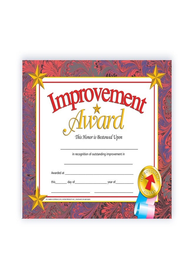 Hayes Flipside Products Improvement Award Certificate, Recognition, Award Student Achievement, Incentive, Hayes, Full-Color, 8.5" x 11", 30 Pack - Image 1