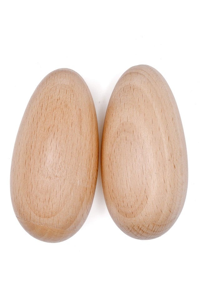 MGTECH Wood Egg Shakers Set, Musical Percussion Instruments, Natural Finish (2 PCS) - Image 2