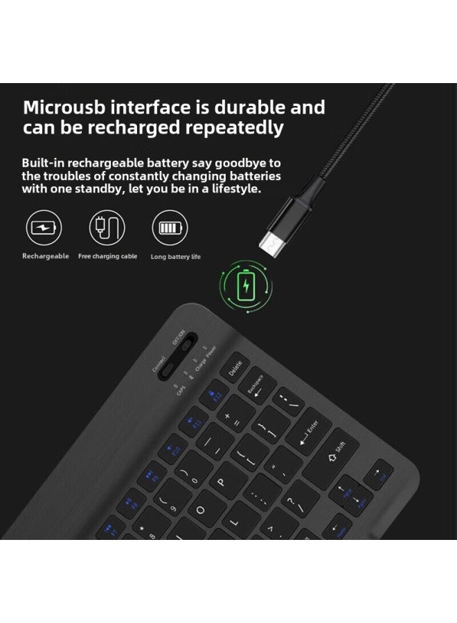 Bluetooth Keyboard For IPad Huawei Tablet Phone Ultra-thin Silent Charging Wireless Keyboard And Mouse Suit-Color:Dual-mode Mouse + 10inch Keyboard [pink]