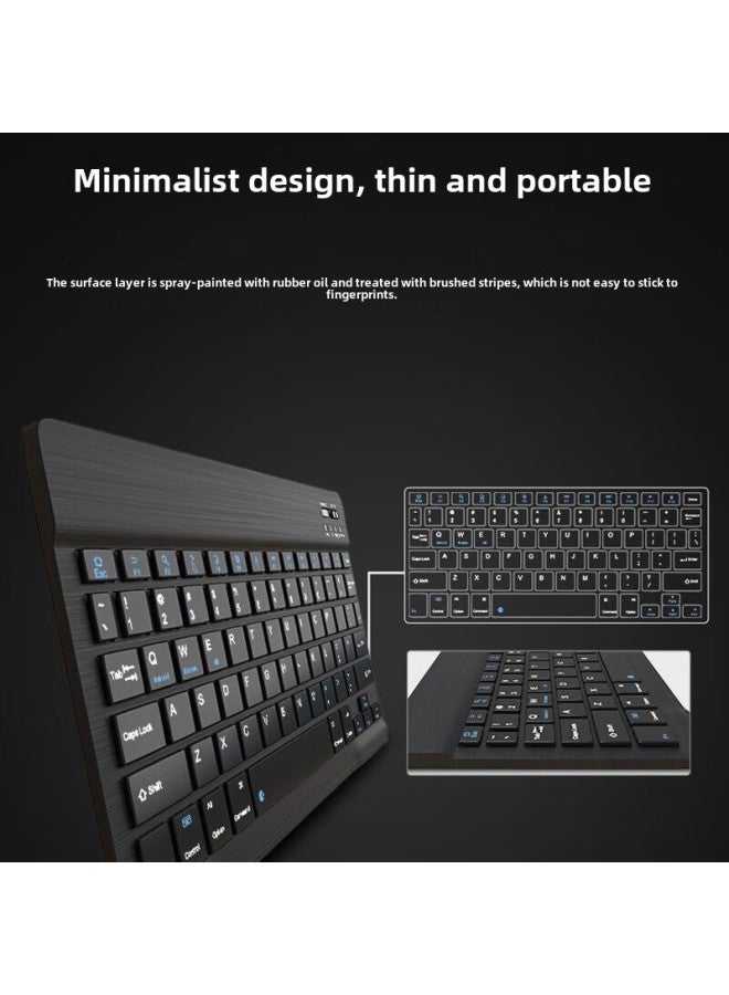 Bluetooth Keyboard For IPad Huawei Tablet Phone Ultra-thin Silent Charging Wireless Keyboard And Mouse Suit-Color:Dual-mode Mouse + 10inch Keyboard [pink]
