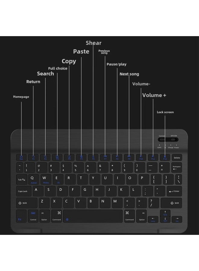 Bluetooth Keyboard For IPad Huawei Tablet Phone Ultra-thin Silent Charging Wireless Keyboard And Mouse Suit-Color:Dual-mode Mouse + 10inch Keyboard [pink]