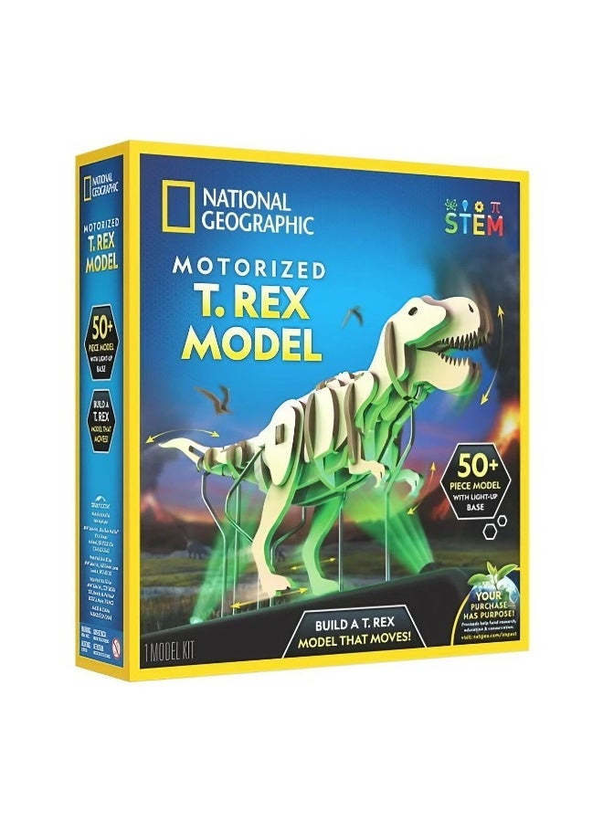 NATIONAL GEOGRAPHIC National Geographic Motorized T-Rex Model Kit (51 Pieces)  - Image 1