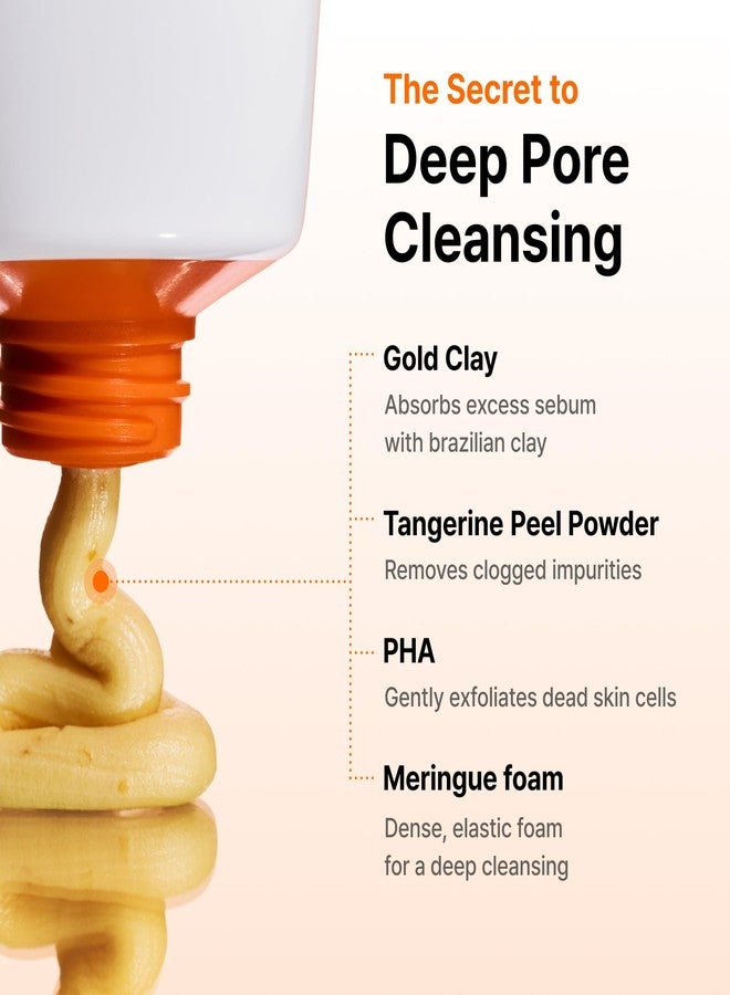 DearKlairs قناع تنظيف الطين بفيتامين ديركليرز الطازج، غسول عميق للمسام، بشرة واضحة ومشرقة، غلوتاثيون، مسحوق قشر اليوسفي، PHA، نياسيناميد (5.07 أونصة سائلة (عبوة من 1)) - Image 4