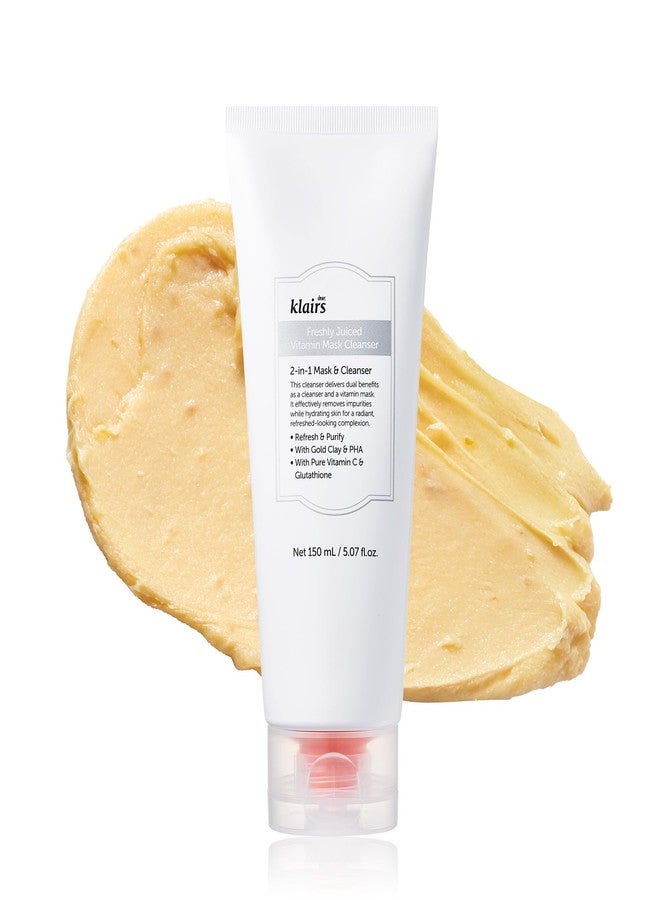DearKlairs قناع تنظيف الطين بفيتامين ديركليرز الطازج، غسول عميق للمسام، بشرة واضحة ومشرقة، غلوتاثيون، مسحوق قشر اليوسفي، PHA، نياسيناميد (5.07 أونصة سائلة (عبوة من 1)) - Image 1