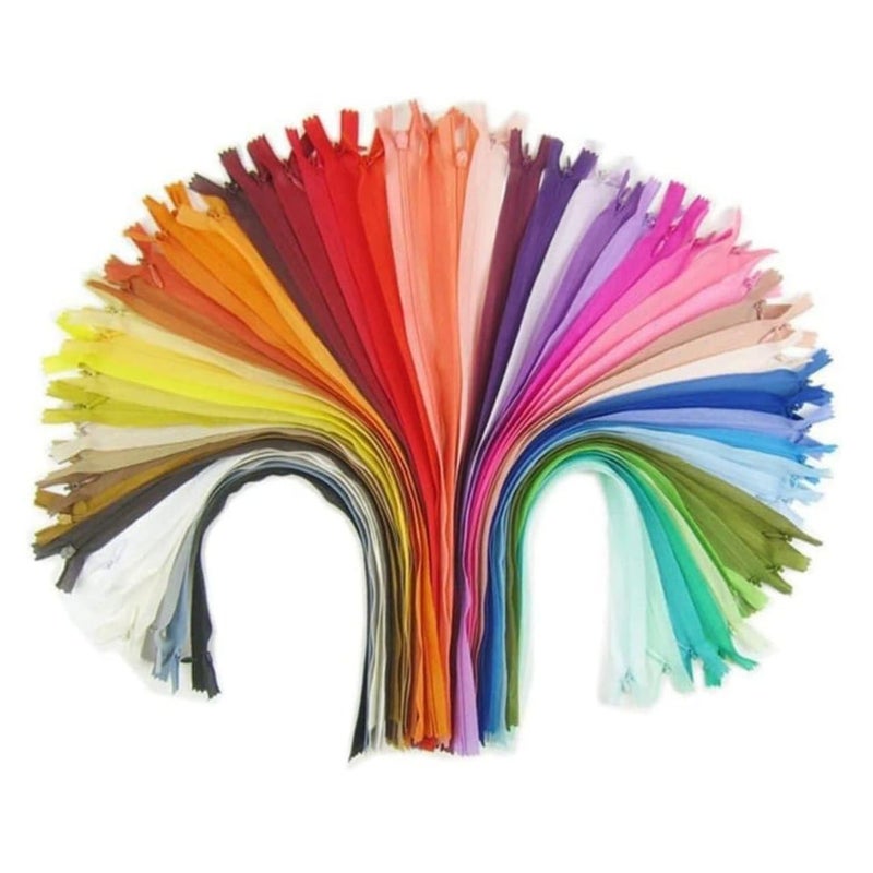 CLEZARO Pack of 8 PCS Colorful 8Inch Nylon Zippers Ideal for Tailoring Crafts Fashion and Clothes Gents Shades Zips Used in Pants Children Suits Etc Multicolor Synthetic OpenEnded Zipper H2 - Image 4
