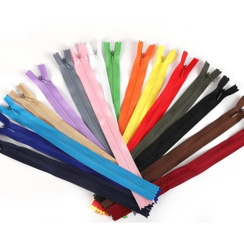 CLEZARO Pack of 8 PCS Colorful 8Inch Nylon Zippers Ideal for Tailoring Crafts Fashion and Clothes Gents Shades Zips Used in Pants Children Suits Etc Multicolor Synthetic OpenEnded Zipper H2 - Image 3