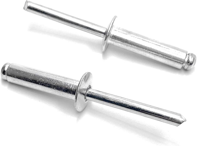 ISPINNER 100pcs 1/4" x 1" Aluminum Blind Rivets, 6.4 x 25mm Pop Rivets, Pack of 100 (Silver) - Image 1