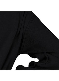ELIANA Eliana Exposed Seam Maternity Sweater with Stretch - Oversized Maternity Sweater - Maternity Sweatshirts Black  - Image 3