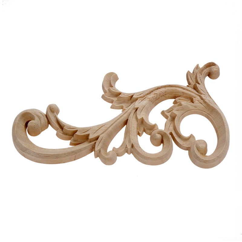 موكسام Muxsam 2-pair صافية المنحوتات الخشب الأثرياء onlay 20x9cm/7.87x3.54inch الباب ديكور ملصق ملصق ملصق ملصق ممتازة لدرج الخزانة - Image 5