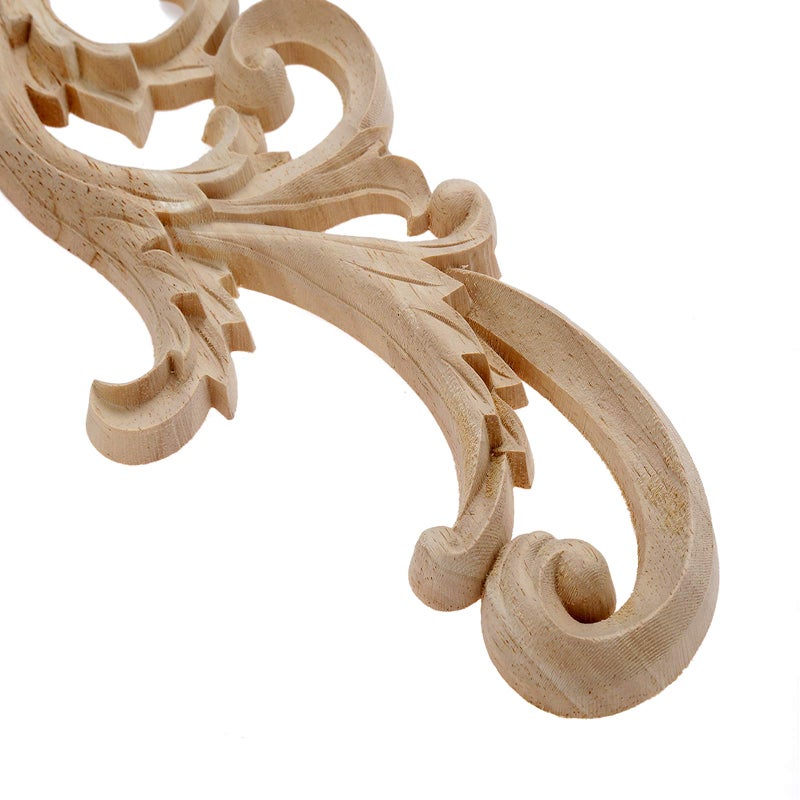 موكسام Muxsam 2-pair صافية المنحوتات الخشب الأثرياء onlay 20x9cm/7.87x3.54inch الباب ديكور ملصق ملصق ملصق ملصق ممتازة لدرج الخزانة - Image 4