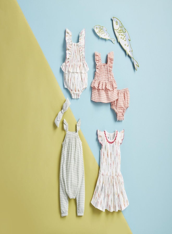 Mud Pie Children's Girl Fish Smocked Bubble; 6-9M - Image 2