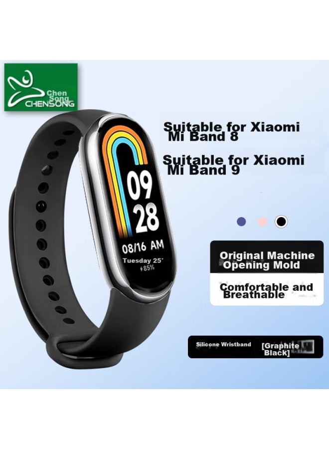 Chensong Compatible With Xiaomi Band 9/8/nfc Version Strap, Liquid Silicone Band For 8th/9th Generation, Uni Sports Wristband - Image 1