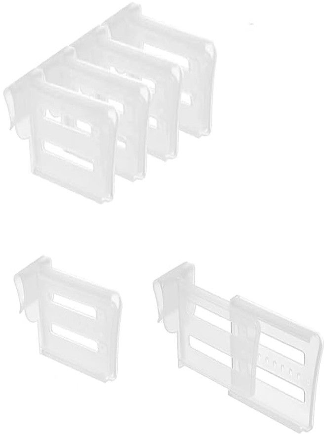 GNOLY Expandable Fridge Drawers Storage Partition Clips Refrigerator Internal Drawer Shelf Divider Clip Storage Organizer Space Dividing Bottle Food Packets Organizer for Refrigerator - Image 1