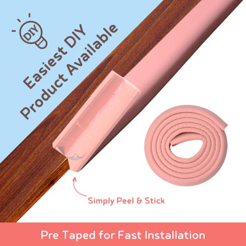 BabySafeHouse Child Proofing Pre-Taped Edge Guard Strip (6.5ft- Pack of 1) for Sharp Edges of Furniture & Corners (Pink Color) - Image 2