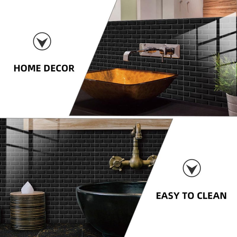 Self Adhesive Crystal Tile Stickers 10x10cm 10pcs Waterproof Peel and Stick Wallpaper for Bathroom Kitchen Wall Decor - Image 4