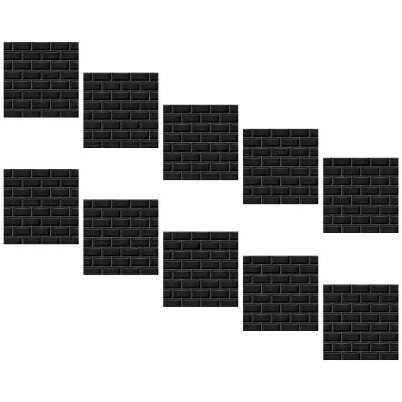 Self Adhesive Crystal Tile Stickers 10x10cm 10pcs Waterproof Peel and Stick Wallpaper for Bathroom Kitchen Wall Decor - Image 2