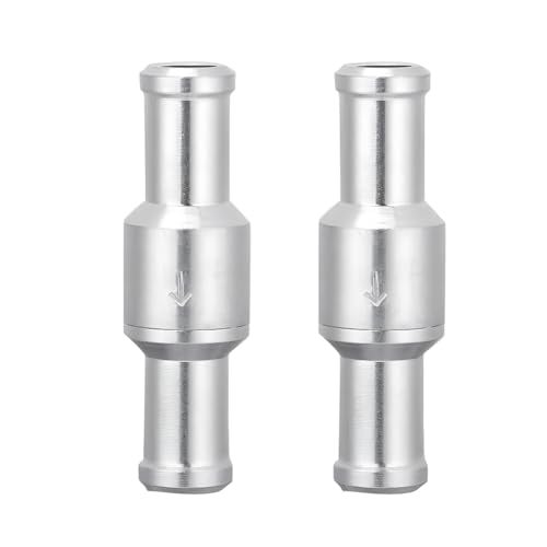 Teocpai 2Pcs 38 10mm Non Return One Way Check Valve Aluminum Alloy Fuel Line Check Valve for Petrol Diesel Fuel Oil Water - Image 1