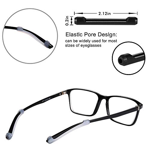 Summer Lemon 16 Pairs Eyeglasses Retainers, Premium Silicone Anti-Slip Eyeglass Holder, Comfort Ear Grip Hooks Protectors for Spectacle Sunglasses Reading Glasses Eyewears - Image 4