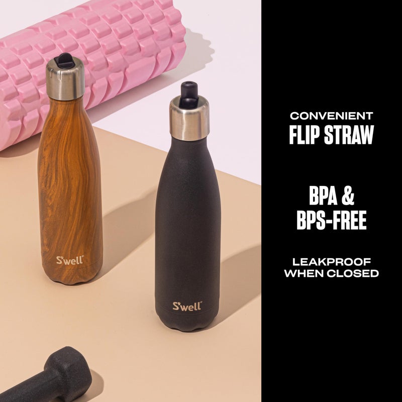 S'well Flip Straw Cap, Fits 17oz Original Bottle, 18/8 Stainless Steel Lid with Straw, Flip Open for Easy Sipping On The Go, BPA Free, - Image 3