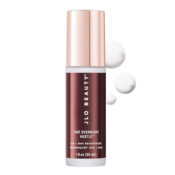 JLO BEAUTY AHA BHA Exfoliant Face Cream, Night Moisturizer with Glycolic Acid & Hyaluronic Acid, Skin Care for Women, That Overnight Hustle Exfoliating Night Cream for Fine Line Support, 1 Oz - Image 1