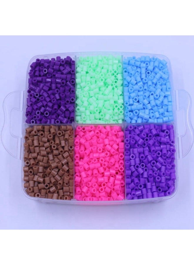 Melting Beads Fuse Beads Bean Ironing Beads Small Three-layer Storage Box Children's Intelligence Toys Handmade Puzzle-Color:Small Three-layer Beans Suit - Image 3