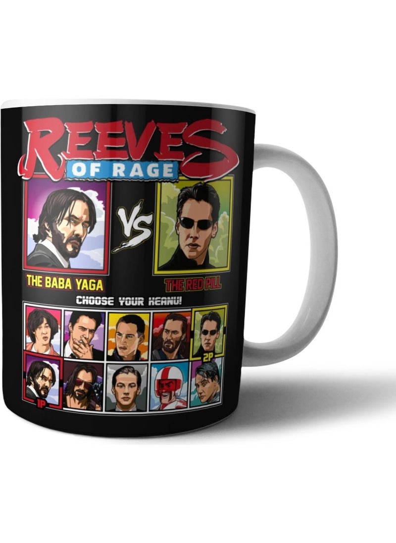 Pixxa - Keanu Reeves Arcade - Matrix Neo Vs John Wick Mug Glass Model 1 - Image 1