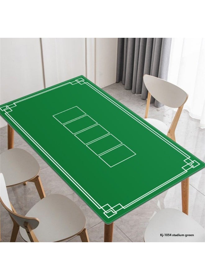 Generic - Round Texas Hold'em Rubber Mat Square Mahjong Table Mat Chess Game Mouse Mat Large Rubber Mat-Color:1200*600*3-Pattern:KJ992-blue Yellow - Image 1