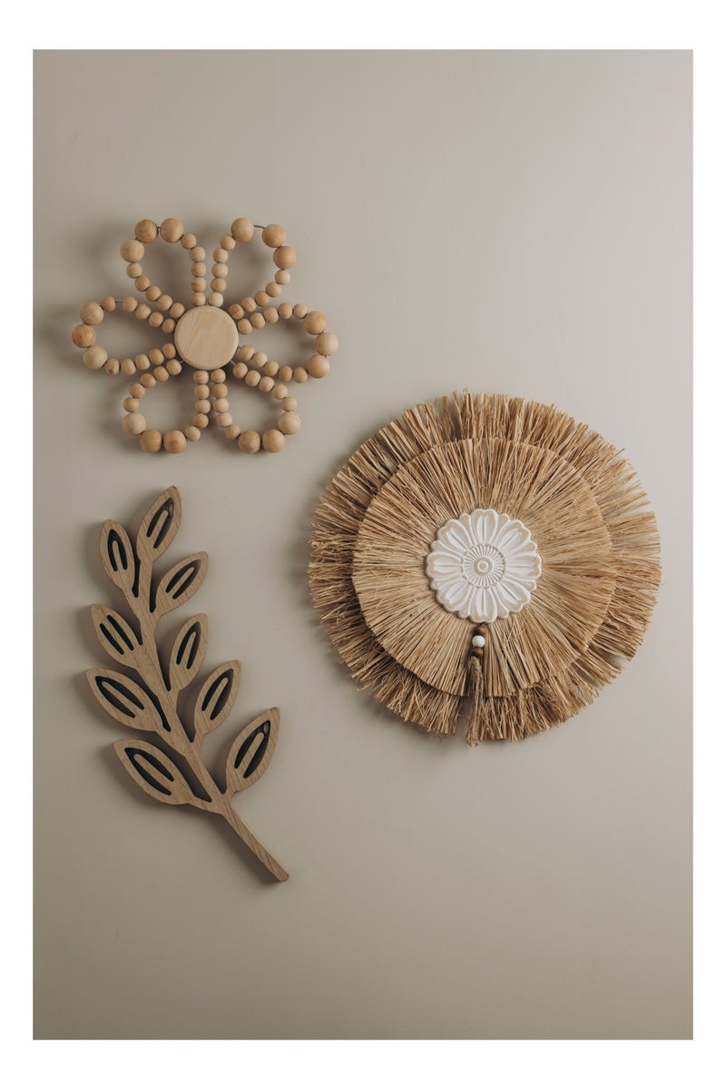 Words Co. Straw Flower Medallion Wall Hanging - Image 2
