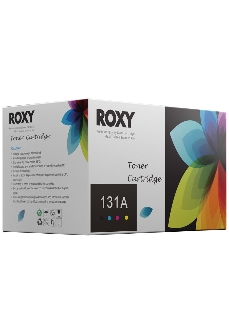 روكسي Roxy 131A 131X / حبر متوافق (مجموعة) 131A 131X HP 131A 131X / CF210A CF211A CF212A CF213A طابعة HP Color LaserJet Pro 200 Color MFP M251nw M276nw M276n M251n (أسود، سماوي، أرجواني، أصفر) - Image 2