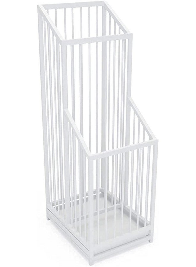 THE BESTSELLERS THE BESTSELLERS Indian Decor 567767 Umbrella Stand/Umbrella Rack White Metal Umbrella Stand,Umbrella Storage Bucket For Household Commercial Hotel Bank,With Detachable Drip Tray,Easy To Clean-White - Image 1