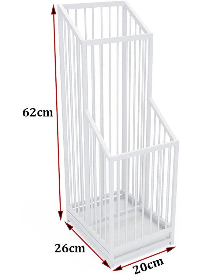 THE BESTSELLERS THE BESTSELLERS Indian Decor 567767 Umbrella Stand/Umbrella Rack White Metal Umbrella Stand,Umbrella Storage Bucket For Household Commercial Hotel Bank,With Detachable Drip Tray,Easy To Clean-White - Image 4