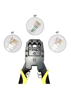 Taimi Modular Crimper Stripper-Cutter 8P/RJ45, 6P/RJ12, 4P/RJ11 Crimp, Cut, Strip Tool, Incl. Mini Punch Down Cutter Stripper as Bonus, Network Crimper Stripping Tool  - Image 3