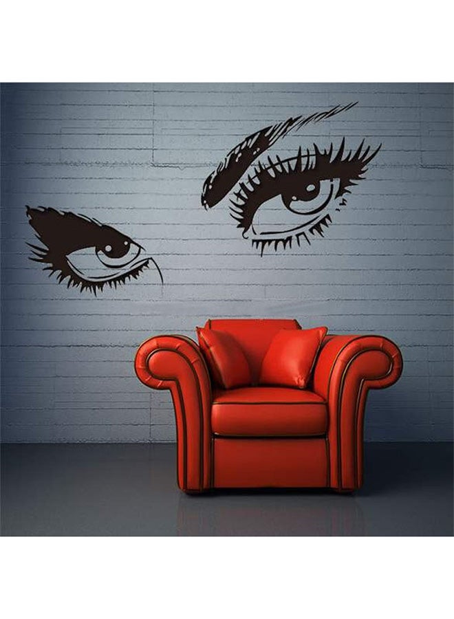 Sharpdo Eyes Shaped Wall Sticker Black 45x50+45x25cm - Image 4
