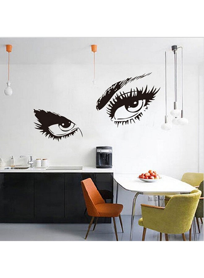 Sharpdo Eyes Shaped Wall Sticker Black 45x50+45x25cm - Image 2