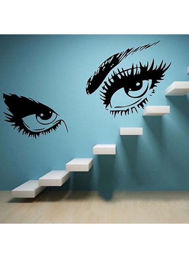 Sharpdo Eyes Shaped Wall Sticker Black 45x50+45x25cm - Image 5