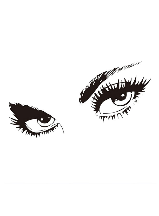 Sharpdo Eyes Shaped Wall Sticker Black 45x50+45x25cm - Image 1