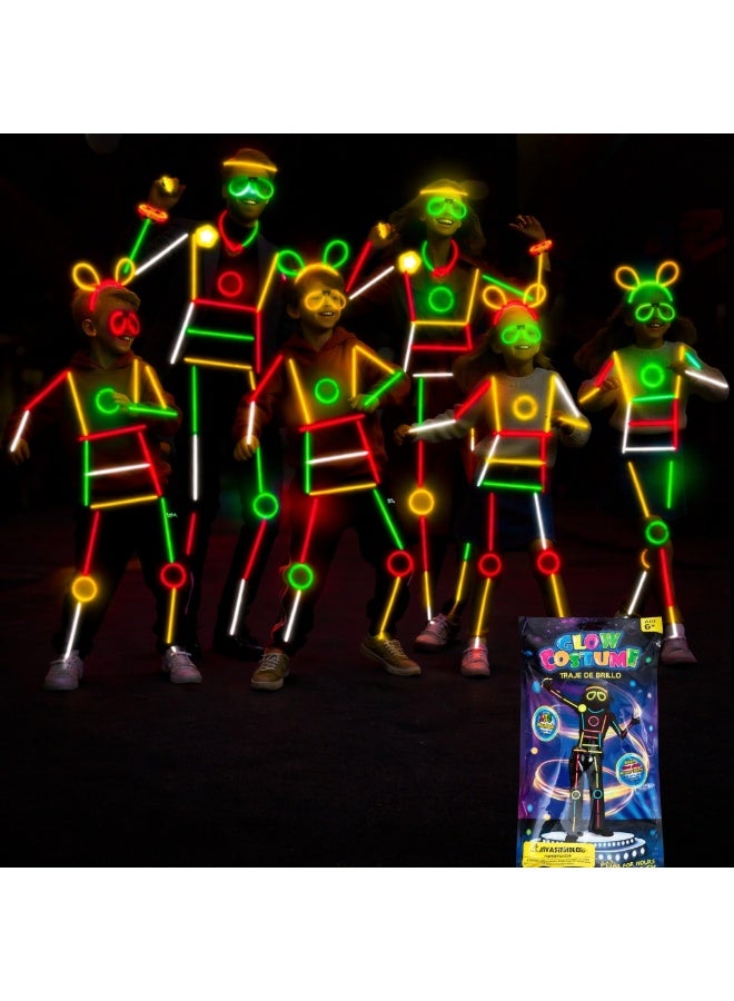 Lukadah 94 Pcs Glow Sticks Party Pack Neon Light Sticks for Kids & Adults, Glowing Costume Sticks, Glow in the Dark Bracelets, Necklaces, Glasses & DIY Costume Kit, Halloween Party Supplies, Festival Rave Accessories, Bulk Glow Sticks Set - Image 1