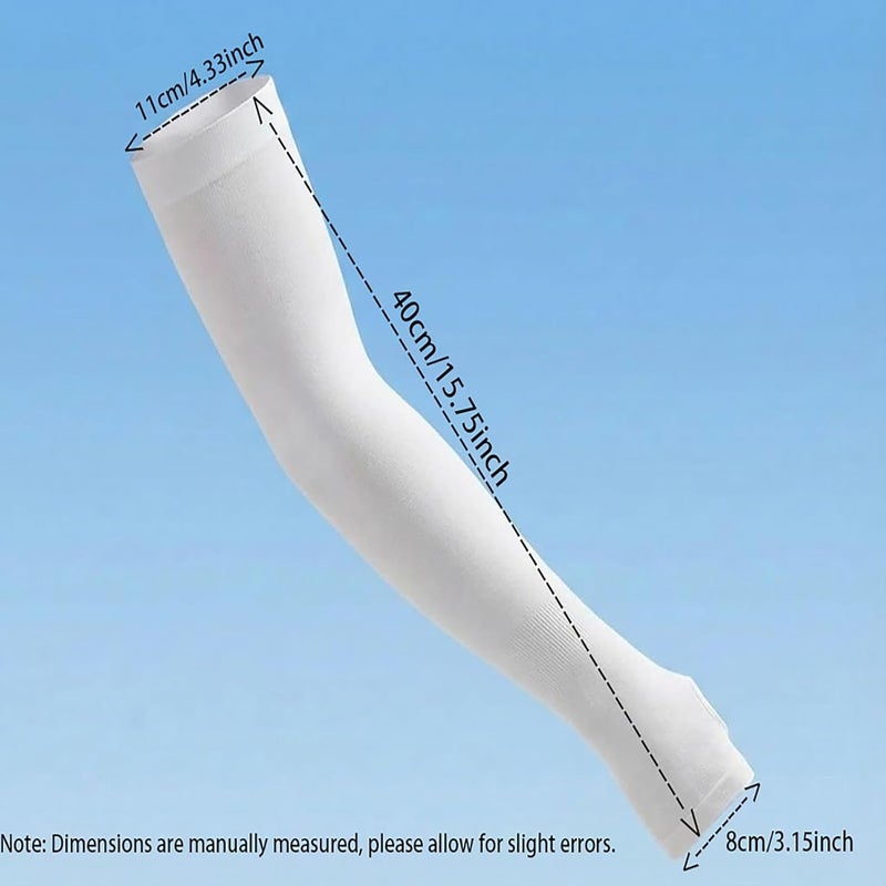 Nan Sun Sleeves UPF 50+ Cooling Arm Sleeves with Compression for Outdoor Sports - Black, Size L - Image 2