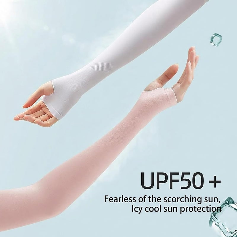 Nan Sun Sleeves UPF 50+ Cooling Arm Sleeves with Compression for Outdoor Sports - Black, Size L - Image 3