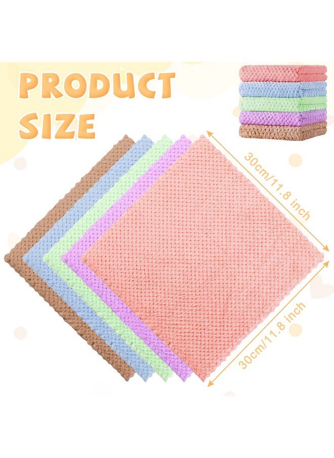 Reginary Reginary Guinea Pig Blankets, 10 Pcs Hamster Fleece Cage Liners, Coral Fleece Soft Quick Dry Pet Bedding for Small Animals, Cat Accessories, 12 x 12 Inch, Colorful  - Image 1