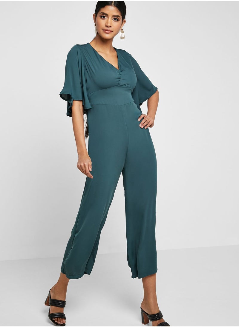 LOST INK - Tie Waist Wide Leg Jumpsuit - Image 1