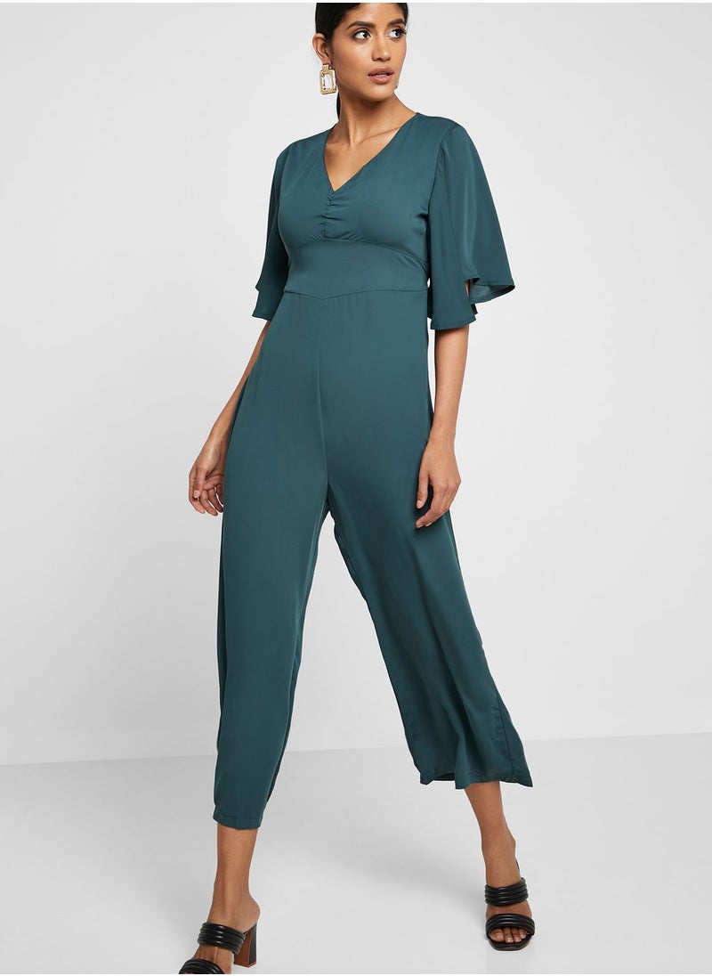 LOST INK - Tie Waist Wide Leg Jumpsuit - Image 1