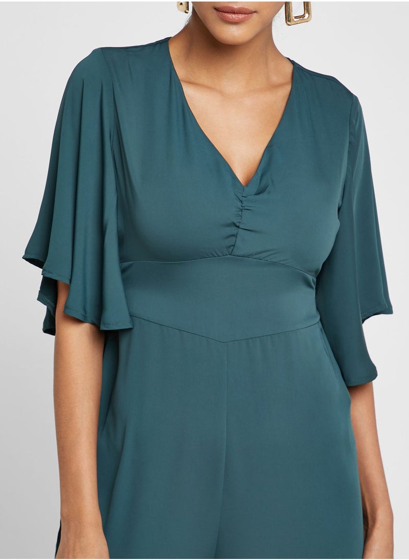 LOST INK - Tie Waist Wide Leg Jumpsuit - Image 1