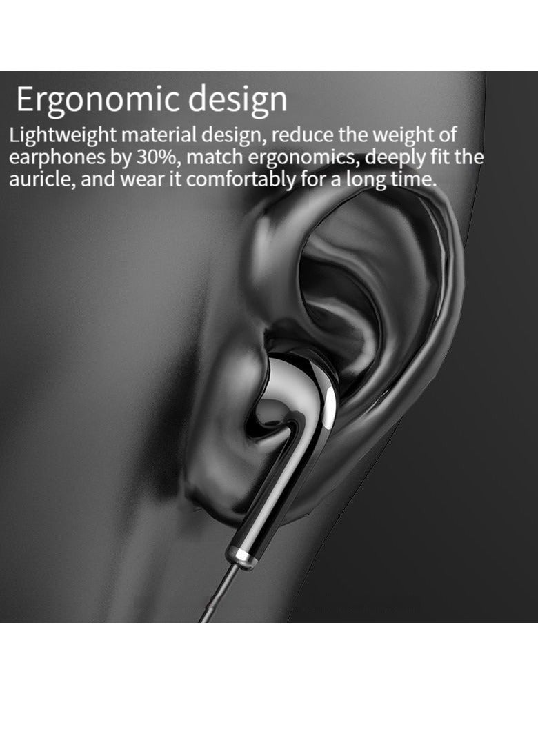 Bluetooth Neck Sports Wireless Headphones Dual Half In-Ear Universal Ultra Long Standby Black  - Image 4