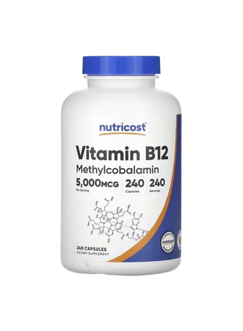 Nutricost Vitamin B12, 5,000 mcg, 240 Capsules