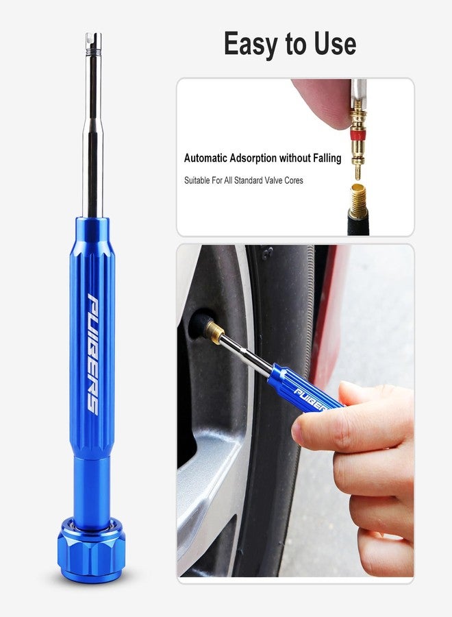 PUIBERS Tire Valve Stem Tool Kit 3-Piece Set,Professional Valve Stem Repair Tools Set with 2 Extended Removers (2.17" & 4") + Dual-Head Tool - Schrader Valve Service for Car/Truck/Bike Tires - Image 3