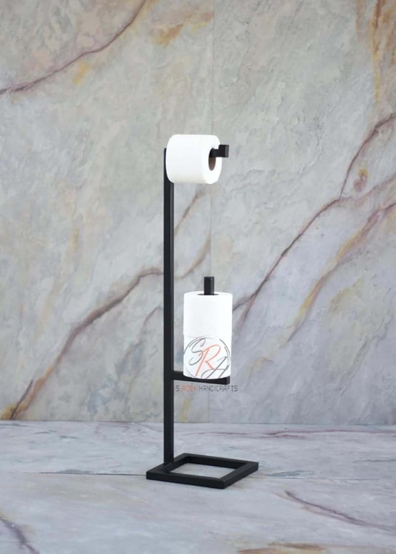 Tissue Roll Stand with Tray |Toilet Paper Holder Floor Standing | Tissue Stand | Toilet Roll Holder A Touch of Luxury for Your Home,(3 Papper Roll Free)